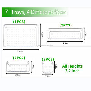 Offre Spéciale boîte de rangement à tiroirs multi-usages ensembles plusieurs combinaisons plateau organisateur de tiroir <span class=keywords><strong>en</strong></span> <span class=keywords><strong>plastique</strong></span> transparent - Product Image 4