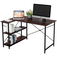 Bureau d'ordinateur moderne en forme de L, petit meuble d'angle, Table de bureau, pour la maison, avec étagère, offre spéciale