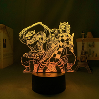 Lampe de bureau LED à piles en forme de globe 3D illusion, télécommandée, colorée, à intensité variable, avec figurine anime, pour hôtel