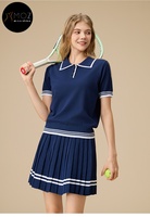 Ensemble de robe de tennis polo respirante et à séchage rapide de qualité supérieure - Style Old Money, jupe fluide en deux pièces, golf, tennis, vêtements de sport personnalisés pour femmes