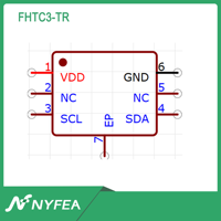 Capteur de température et d'humidité NYFEA FHTC3 I2C, dispositif portable, nœud de capteur IoT, alimenté par batterie, électronique grand public pour maison intelligente