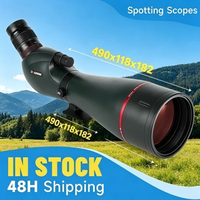 Telescopio Astronómico BAK4 25-75x100, Telescopio Óptico Angulado para Observación de Aves, Vida Marina y Fauna Silvestre