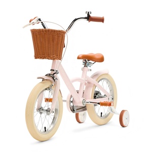 <span class=keywords><strong>Vélo</strong></span> pour filles de 18 pouces, style rétro vintage, avec panier, roues d'apprentissage, sonnette, suspension rigide, rose, pour filles de 14 ans - Product Image 3