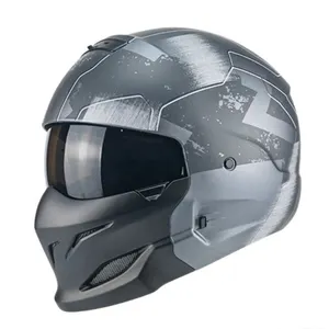 SLKEパーソナルスクラッチ多機能取り外し可能フルヘルメット3/4フェイスオートバイライディングヘルメット