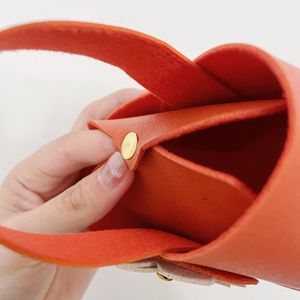 <strong>Small</strong> Faux Leather Wedding Candy Hand Bag Gift Box with Button Elegant Leather Candy <strong>Basket</strong> for Weddings - Product Image 5