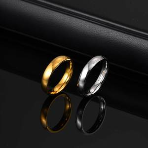 미니멀리스트 커플링 남녀공용 2mm 4mm 6mm 고광택 IP 골드 도금 스테인리스 스틸 제조업체 도매 - Product Image 4