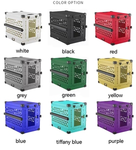 Cages à chiens en métal empilables en gros, cages en aluminium pliables pour animalerie, abri, aéroport, commande en gros, réduction - Product Image 4