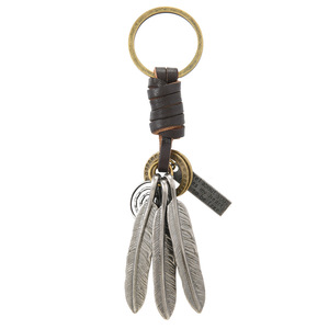 Collar de Cuero Vintage con Pluma Turquesa India <span class=keywords><strong>y</strong></span> Colgante de Moneda Grabada para Hombre, Joyería para Motero, Vaquero, Suéter Vaquero - Product Image 6