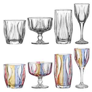 Bicchiere da Vino Cinese Dipinto a Mano con Tecnica <span class=keywords><strong>Sgraffito</strong></span>, Tazza per Bevande Fredde, Bicchiere per Acqua, Ciotola per Gelato 401-500ml - Product Image 1