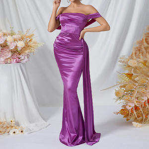 ZYHT ملابس ذات نوعية جيدة للنساء حصرية أرجواني ليلك وصيفات العروس فساتين سهرة Curvy - Product Image 2