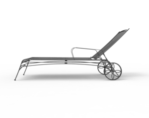 Durevole sedie a <span class=keywords><strong>sdraio</strong></span> in metallo per esterni in ferro con ruote per la spiaggia Patio a bordo piscina giardino parco cortile uso - Product Image 4