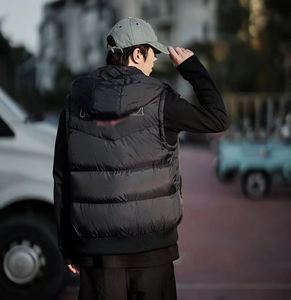 سترة قطنية غير رسمية بسحاب على الوجهين للرجال والنساء للخريف والشتاء عصرية خفيفة الوزن دافئة مضادة للبيلينغ سترة - Product Image 5