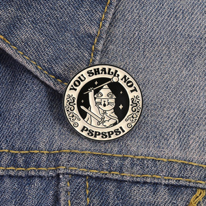 Humorístico Pin <span class=keywords><strong>de</strong></span> Esmalte Suave Metálico Estilo Vintage con Diseño <span class=keywords><strong>de</strong></span> Gato Gandalf <span class=keywords><strong>de</strong></span> <span class=keywords><strong>El</strong></span> <span class=keywords><strong>Señor</strong></span> <span class=keywords><strong>de</strong></span> <span class=keywords><strong>los</strong></span> <span class=keywords><strong>Anillos</strong></span>, con la Frase 'No te hagas pspsps', para Regalo - Product Image 3