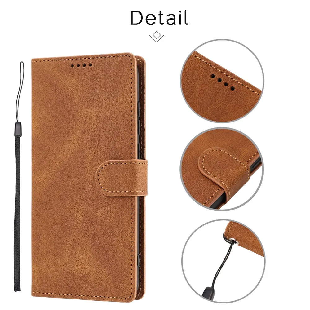 Leather Flip Wallet Case For Samsung Galaxy S23 S22 S21 S20 FE Lite S10 S9 S8 S7 Edge Note 20 10 9 8 Ultra Plus Phone Bag Cover