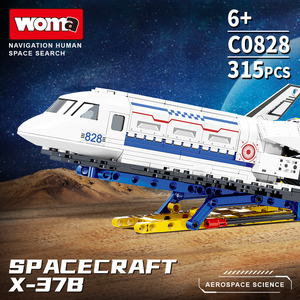Set di Blocchi da Costruzione Navetta <span class=keywords><strong>Spaziale</strong></span> Woma Factory, Modello di Astronave con Supporto Espositivo, Giocattolo Educativo STEM per Bambini (C0828) - Product Image 2