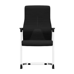 Ergonomic Office <b>Chair</b> Black Fixed Armrest Cantilever Base Conference Room Use - Product Image 5