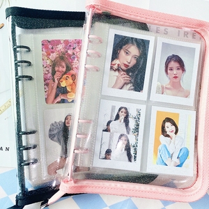 A5 A6 A7 A8 dây kéo chất kết dính rõ ràng <span class=keywords><strong>PVC</strong></span> máy tính xách tay Bìa bảo vệ 6 vòng Kpop photocards Album ảnh long lanh thư mục kế hoạch tổ chức - Product Image 6