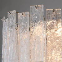 Lampe en cristal de luxe faite à la main, lustre rond ovale en verre pour salle à manger, villa