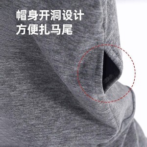Masque facial coupe-vent d'hiver pour l'extérieur, cagoule, cache-cou, écharpe chaude et épaisse, couleur unie noire, protection pour le cyclisme en automne - Product Image 4