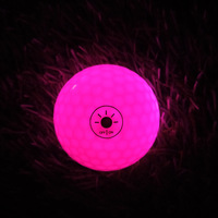 Balle de golf OEM multicolore ou unicolore avec contrôle de la lumière dans l'obscurité Balles de golf de nuit Surlyn LED