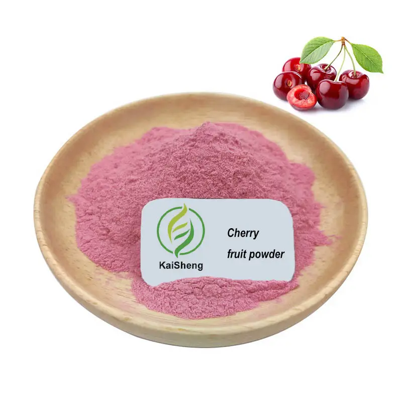 Vente en gros vrac 25% VC Poudre de jus de cerise Tarte Poudre d'extrait de cerise Acérola Poudre de cerise Acérola