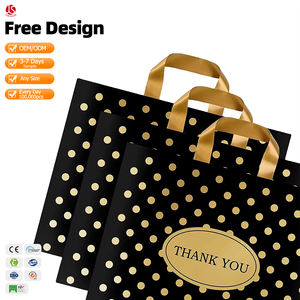 Sacs à bonbons réutilisables personnalisés 12x15 pouces, sac à provisions découpé à la main en plastique pour l'emballage des vêtements - Product Image 1