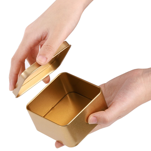 Boîte de rangement rectangulaire en fer blanc imprimée, personnalisable et recyclable pour aliments, biscuits, bonbons – Vente en gros - Product Image 3