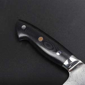 <span class=keywords><strong>Cuchillo</strong></span> de chef profesional de alta calidad de 8 pulgadas de acero damasco con hoja de acero al carbono y <span class=keywords><strong>cuchillo</strong></span> de cocina con mango G10 - Product Image 3