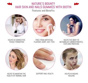 Kadın iç sağlık güzellik genç cilt sıkılaştırıcı vitamin takviyesi için 80 Gummies kollajen Biotin saç cilt tırnak çözümleri - Product Image 6