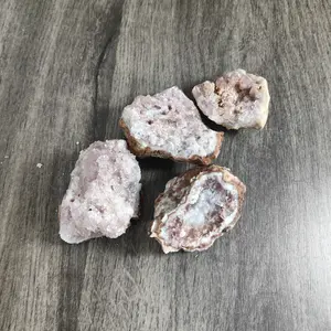 Wholesale high quality mineral specimen raw pink amethyst cluster rose quartz geode