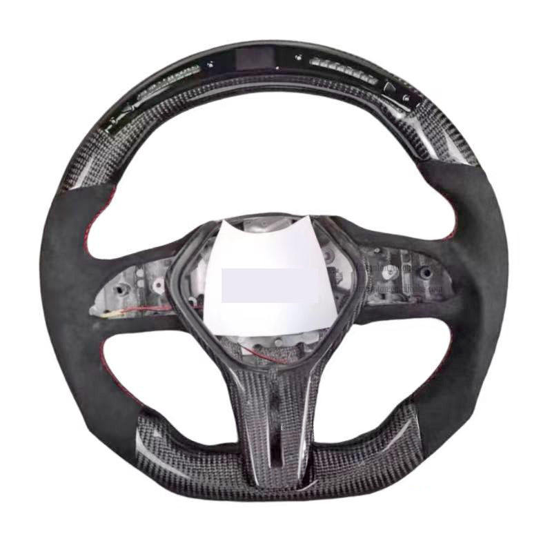 คาร์บอนไฟเบอร์ + Alcantara + LED + เย็บสีแดง