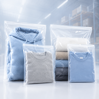 Multi Size Clear PE Double Zipper Packaging Bags Vacuum Compression Valve for Clothes and Textile Fulfillment