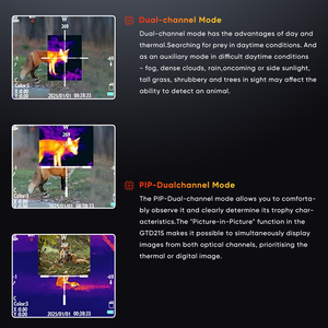 Monocular de Visión Nocturna Térmica de Fusión de Luz Dual, Pantalla HD de 2 Pulgadas, Imágenes Multiespectrales, Múltiples Modos de Detección de Calor - Product Image 4