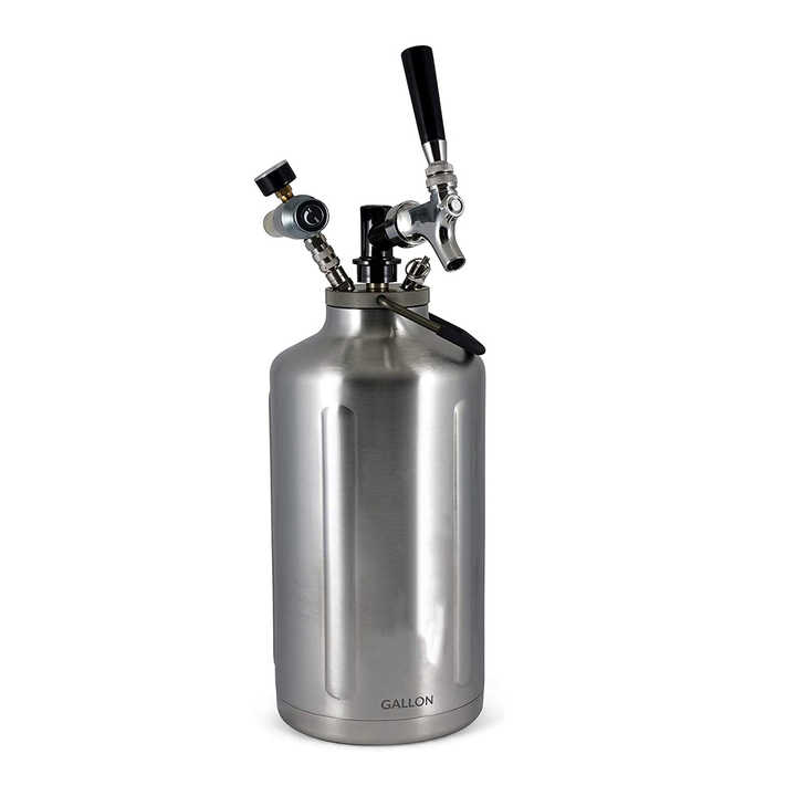 Keeps Drinks Perfectly Cold and Carbonated 1 Gallon Insulated Beer Growler With Tap Water Jug With Lid