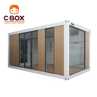 Villa modulaire préfabriquée Cbox pour l'extérieur, montage facile, bureau de luxe, hôtel, restaurant, chambres, maison conteneur en kit