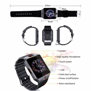 Amazon Touch Screen Fitness Tracker Reloj Montre Intelligente Met Sim Kaart Voor Mannen Camera Bluetooth Polshorloge Dz09 Smart Watch