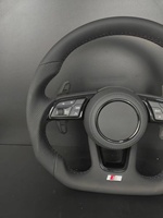 Volant de voiture en cuir perforé en forme de D personnalisé avec levier de vitesses pour VW Golf Passat Tiguan Arteon