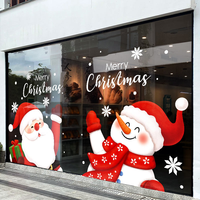 Pegatinas Navideñas Personalizadas con Logotipo para Ventanas, Adhesivos Decorativos Electrostáticos de PVC para Pared, Decoración Festiva para Ventanas, Regalo para Tiendas
