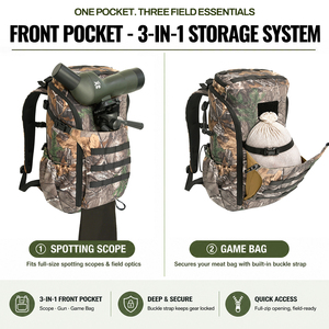 GAF Brush Tricot <strong>18L</strong> DWR Waterproof Camo Tactical Shooting Rucksack Gear Hunting Day Pack Bag <strong>Backpack</strong> with Gun Holder - Product Image 4