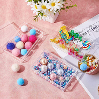 Boîtes en acrylique transparent Petite boîte à bijoux carrée en plastique Mini conteneurs en cube avec couvercles Boîte pour bijoux