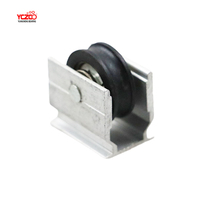 Ruedas de rodillo deslizantes de aleación de aluminio para puerta de Metal, garrucha