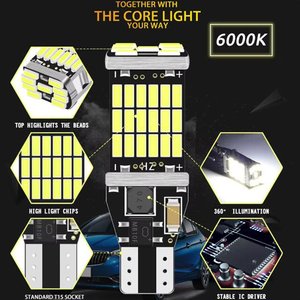 T15 W16W 906 922 bombilla LED Canbus <span class=keywords><strong>señal</strong></span> de coche luces de respaldo de estacionamiento inverso lámpara súper brillante 12V/24V 7000K blanco 4014 45SMD - Product Image 4