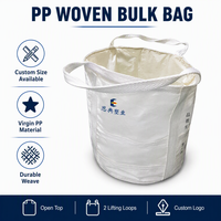 Sac en polypropylène tissé avec 2 boucles de levage, ouverture supérieure, fond plat, tubulaire, durable, logo personnalisé