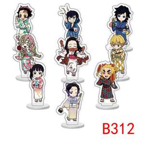 6CM 9 unids/set artesanías de plástico Kamado Nezuko Kanroji Mitsuri Tanjirou Kochou <span class=keywords><strong>Shinobu</strong></span> accesorios figura acrílico Anime soporte placa - Product Image 5