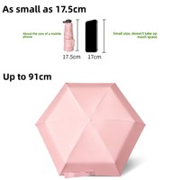 Desain Minimalis Modern Ultra-Ringan Hadiah Bisnis Korporat Portabel Manual UPF 50+ Pelindung UV Lipat Lima Tahan Hujan