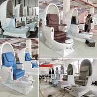 Capsule ongles tremper pied canapé bain de pieds équipement pour ongles coquille d'oeuf bain de pieds chaise de massage électrique chaises de pédicure
