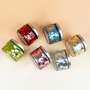 LunaLith Wholesale Electroplated <strong>Blue</strong> Glass Jar Scented <strong>Candles</strong> with Gift Box | Soy Wax Fragrance <strong>Candles</strong> for Home Decor - Product Image 1