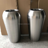 Pot bunga Stainless Steel Pot tanaman luar ruangan/penanam dalam ruangan untuk tanaman