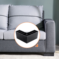 Pieds de meubles en plastique renforcé en forme de L modernes pour canapé et support d'armoire