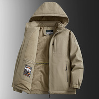 Blousons Bomber en Corduroy Style Japonais pour Hommes, Manteaux d'Hiver à Capuche Zippés, Imperméables, Chauffants et Épais, Coupe-Vent